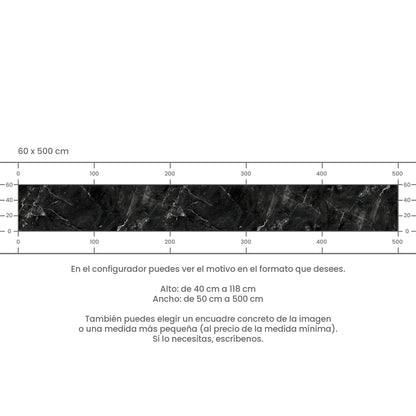 Revestimiento de cocina autoadhesivo - Mármol negro
