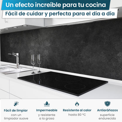 Revestimiento de cocina autoadhesivo - Antracita
