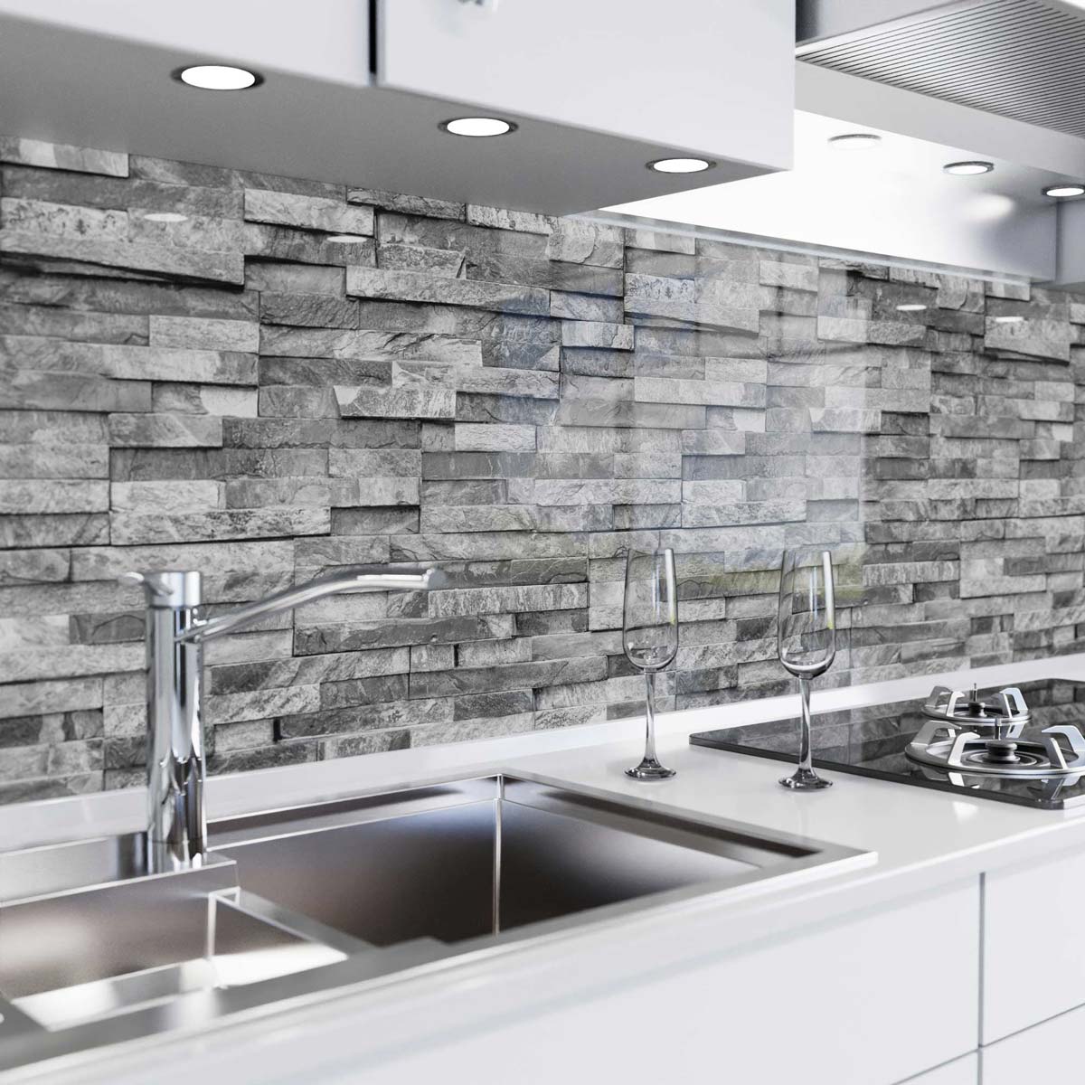 Revestimiento para Cocina - Pared de piedra