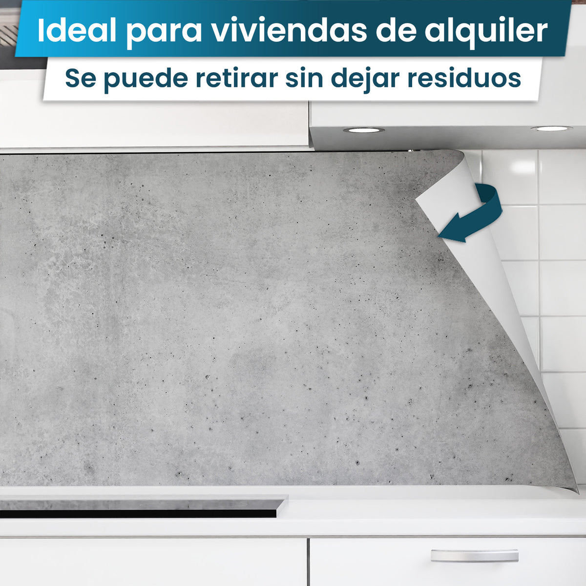 Revestimiento de cocina autoadhesivo - Hormigón