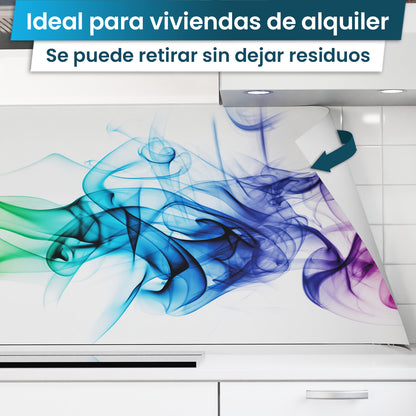 Revestimiento de cocina autoadhesivo - Humo colorido