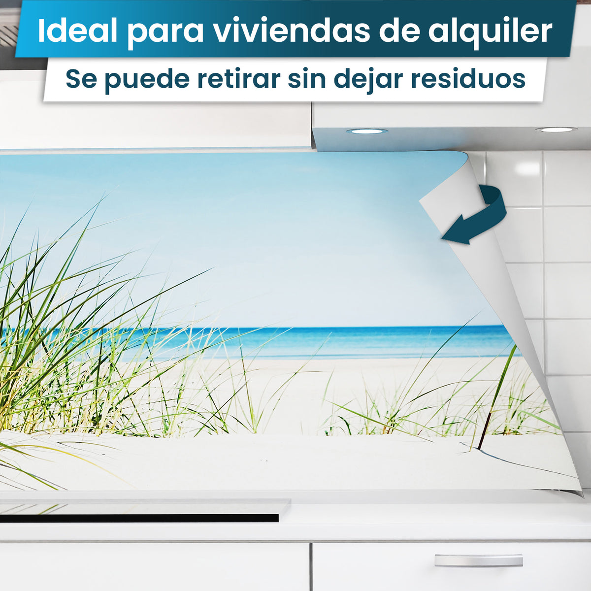 Revestimiento de cocina autoadhesivo - Playa Báltica