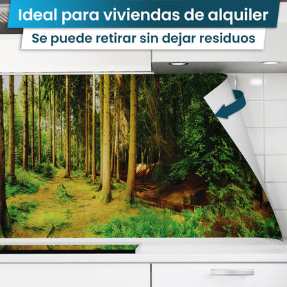 Revestimiento de cocina autoadhesivo - Bosque