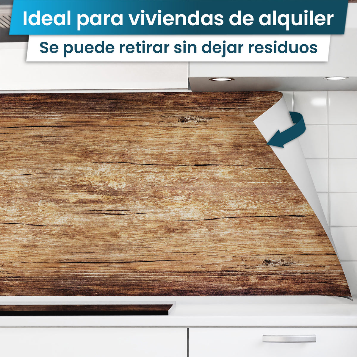Revestimiento de cocina autoadhesivo - Nogal