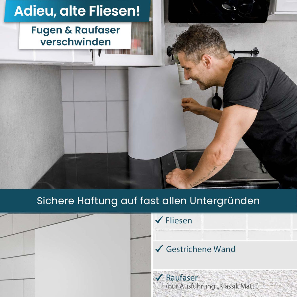 Küchenrückwand selbstklebend - Beton