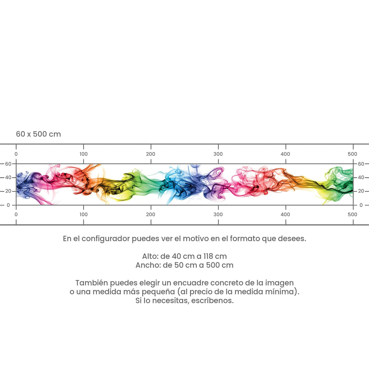Revestimiento de cocina autoadhesivo - Humo colorido