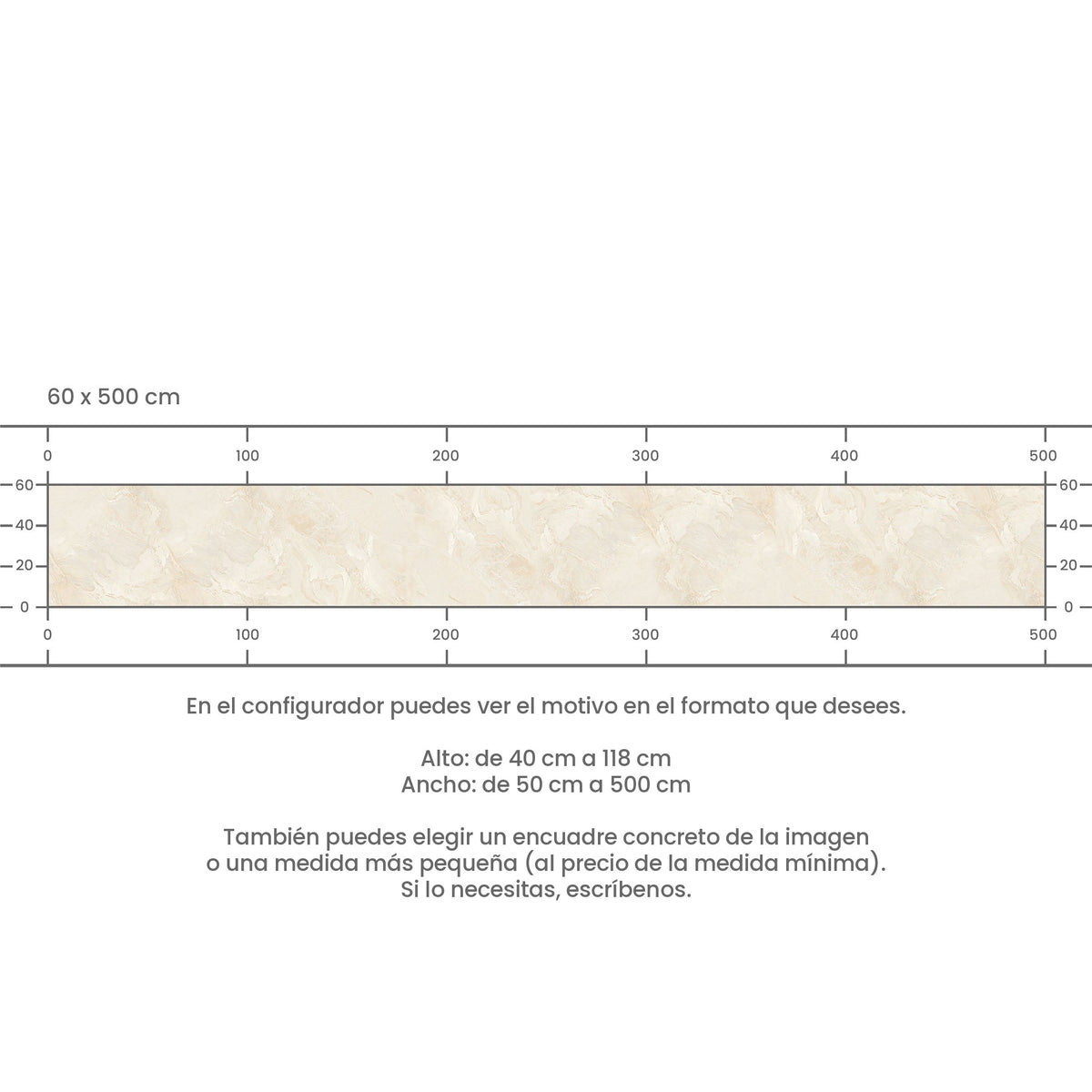 Revestimiento de cocina autoadhesivo - Mármol beige