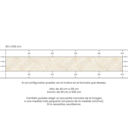 Revestimiento de cocina autoadhesivo - Mármol beige