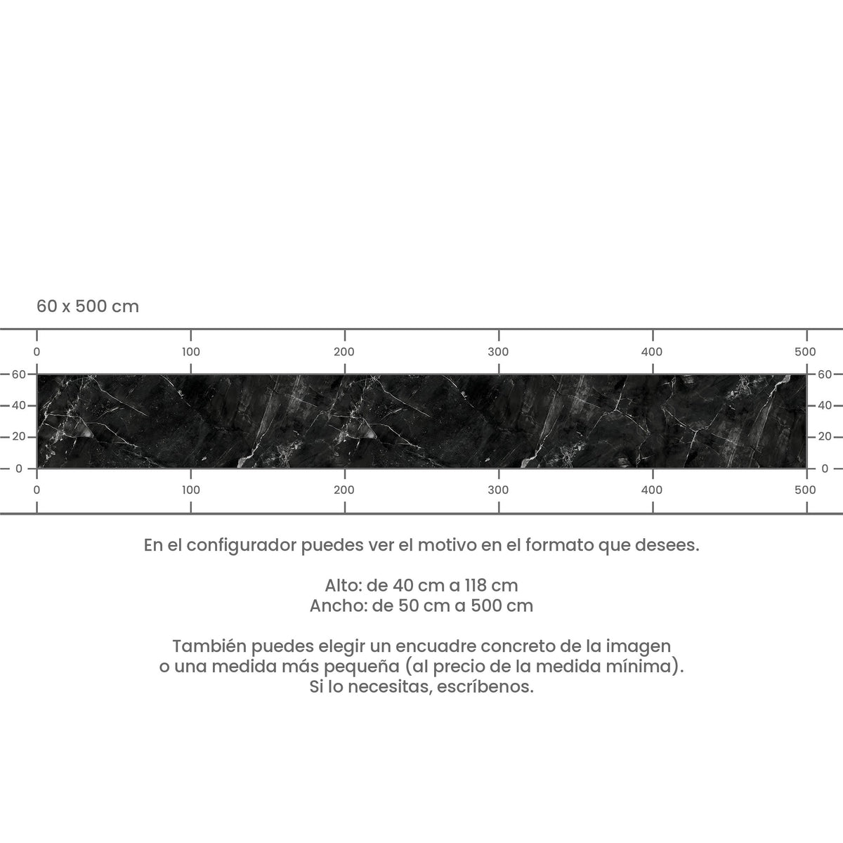 Revestimiento de cocina autoadhesivo - Mármol negro