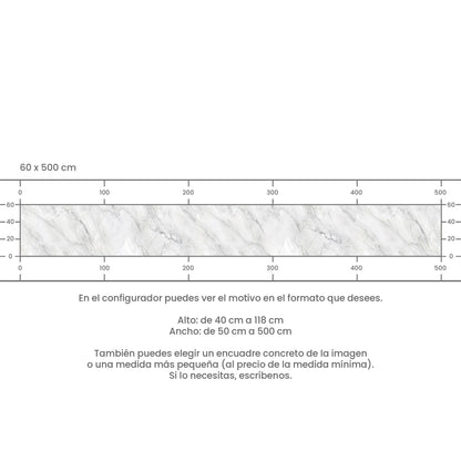 Revestimiento de cocina autoadhesivo - Mármol blanco