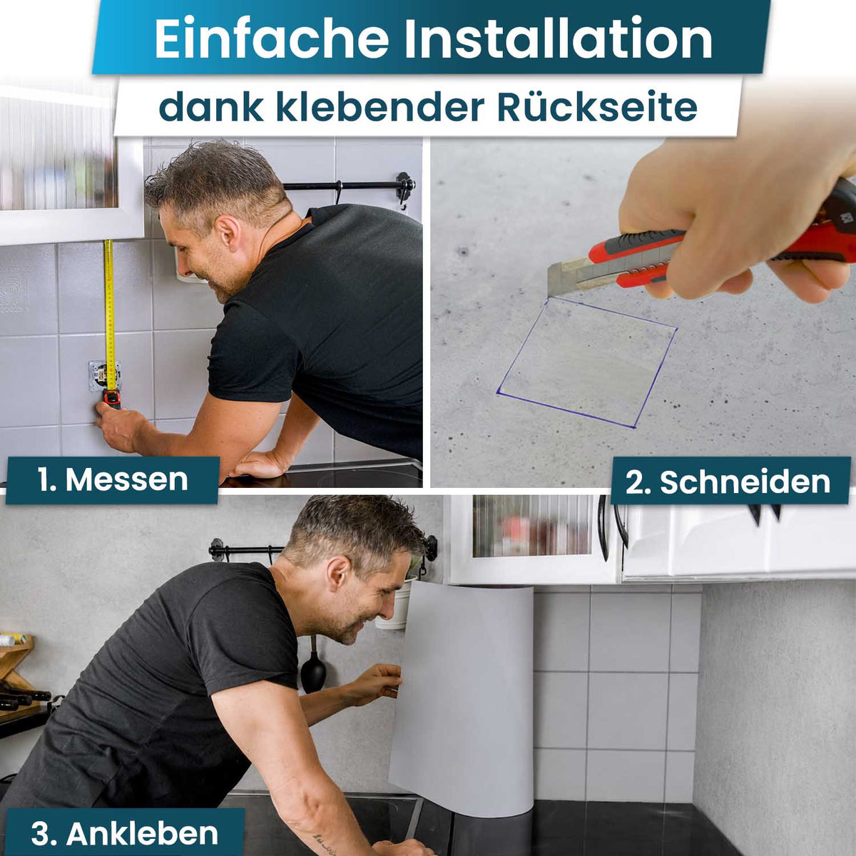 Küchenrückwand selbstklebend - Beton