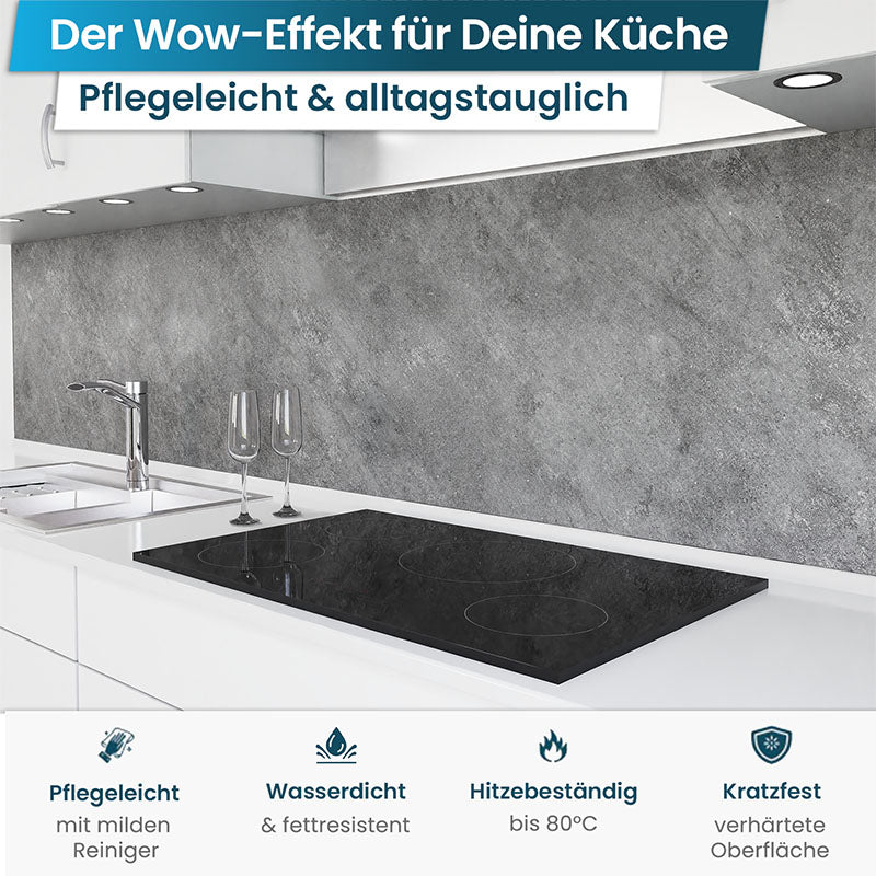 Küchenrückwand selbstklebend - Grauer Stein