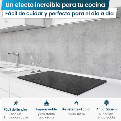 Revestimiento de cocina autoadhesivo - Hormigón