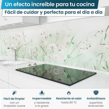 Revestimiento de cocina autoadhesivo - Prado Florido