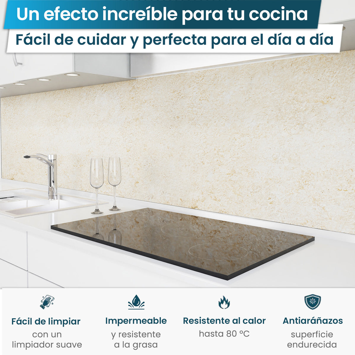 Revestimiento de cocina autoadhesivo - Arenisca