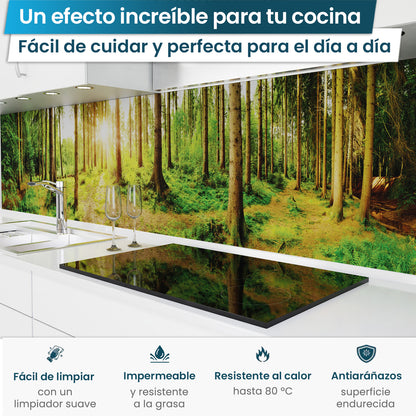 Revestimiento de cocina autoadhesivo - Bosque
