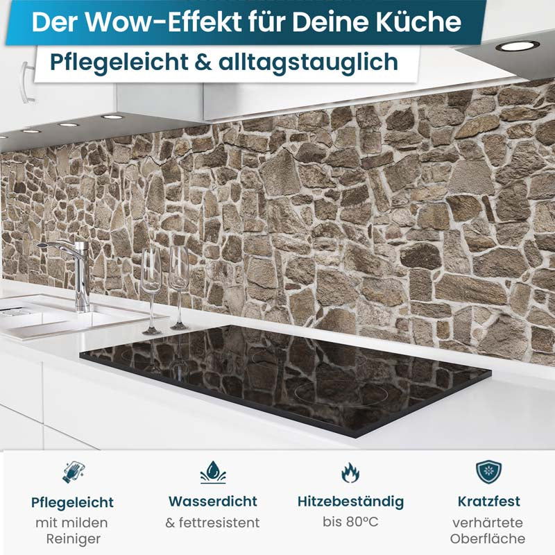 Küchenrückwand selbstklebend - Steinmauer