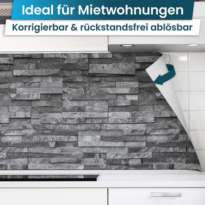 Küchenrückwand selbstklebend - Steinwand